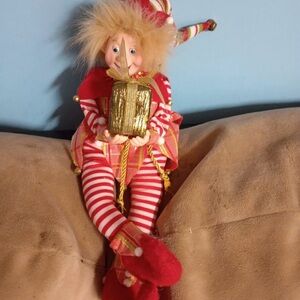 Jingles & Joy Christmas Holiday Elf Doll Richly 16” tall NEW